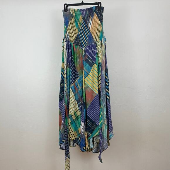 Free People Samara Smocked Maxi Dress - Light Combo - Size Small - Picture 10 of 12